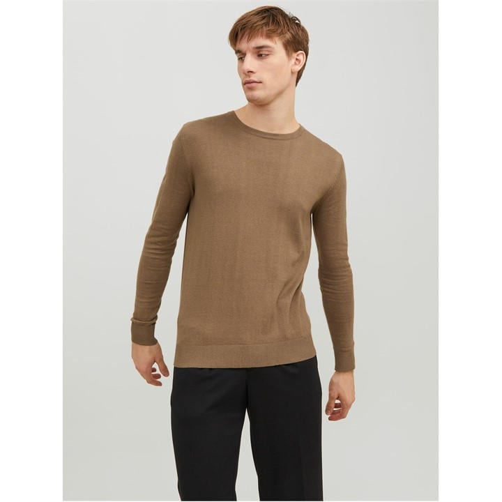 Jack And Jones Men's Brown Essential Crew Sweatshirt in Size M, Sports Direct