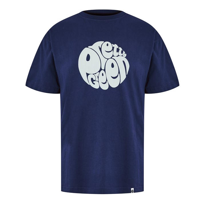 Pretty Green Men's Gillespie Logo Regular Fit T-Shirt Blue Small - Image 3