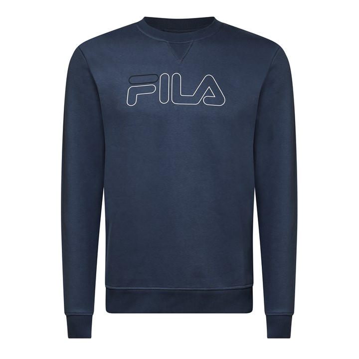 Fila Men' Blue Jude Crew-Neck Sweatshirt in Size S, Sports Direct