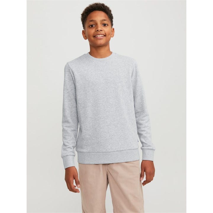 Jack And Jones Lt Grey Melange Crew Neck Regular Fit Long Sleeve Sweater - 12 Years - Image 2