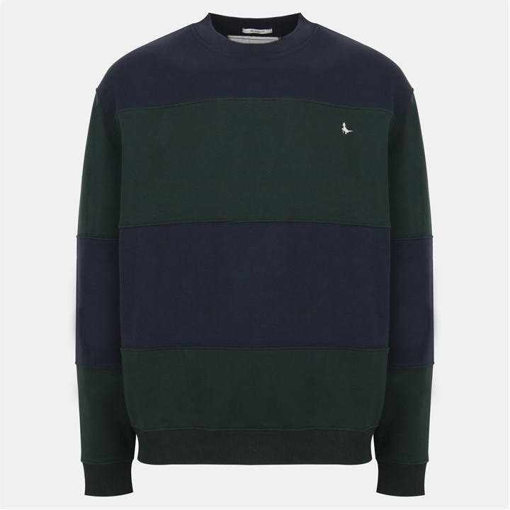 Jack Wills Men's Green Lewis Cotton Long Sleeve Crew Sweatshirt in Size XL, Sports Direct