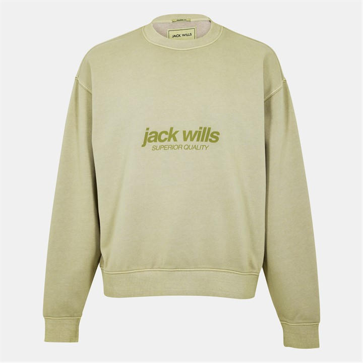 Jack Wills Men's Beige Logo Sweatshirt in Size XS, Sports Direct