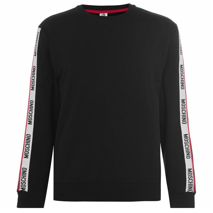 Moschino Men's Black Tape Sweatshirt in Size 2XL, Sports Direct