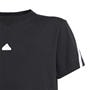 Black/White - adidas - Future Icons 3 Stripes Juniors T Shirt