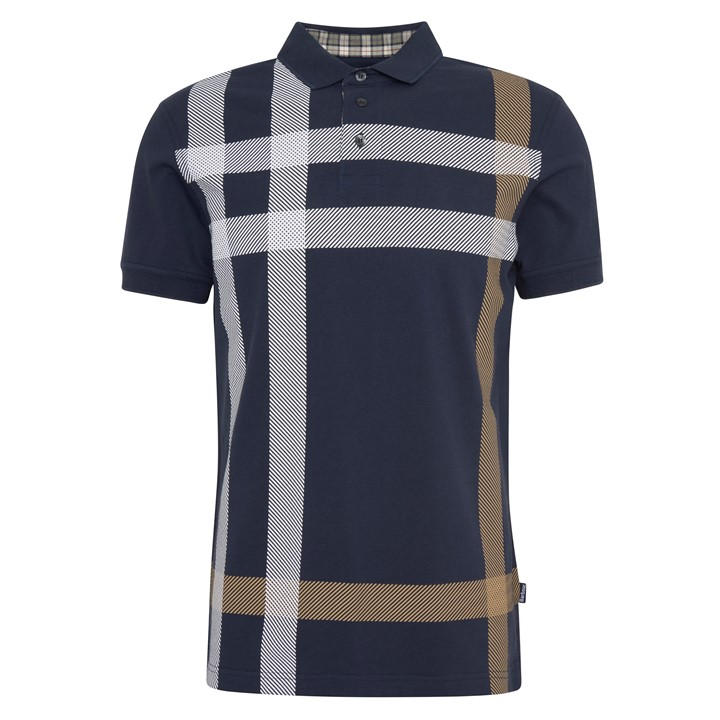 Barbour Men's Blue Blaine Polo Shirt in Size L, Sports Direct