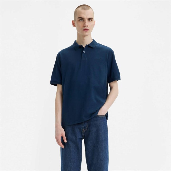 Levis Men's Blue Relaxed Authentic Polo Top in Size M, Sports Direct