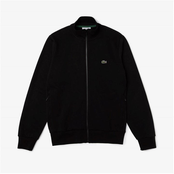 Lacoste Men's Black Basic Full Zip Fleece Top in Size M, Sports Direct