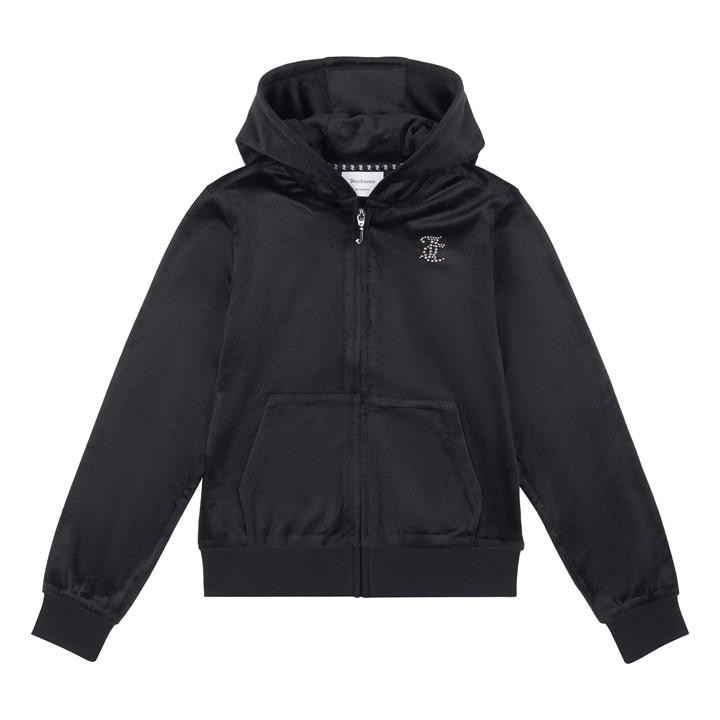 Juicy Couture Girls Black Velour Hoody in Size 14 - 15 Years, Sports Direct