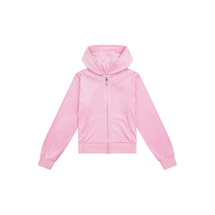 Juicy Couture Girls Pink Velour Hoody in Size 7 - 8 Years, Sports Direct