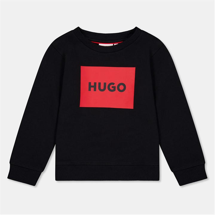 Hugo Boys Black Logo Sweatshirt Juniors