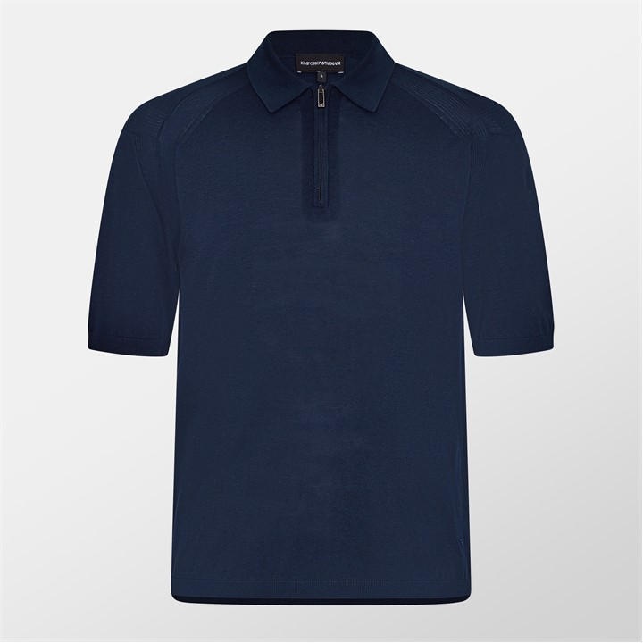 Emporio Armani Men's Blue Short Sleeve Polo Shirt in Size M, Sports Direct