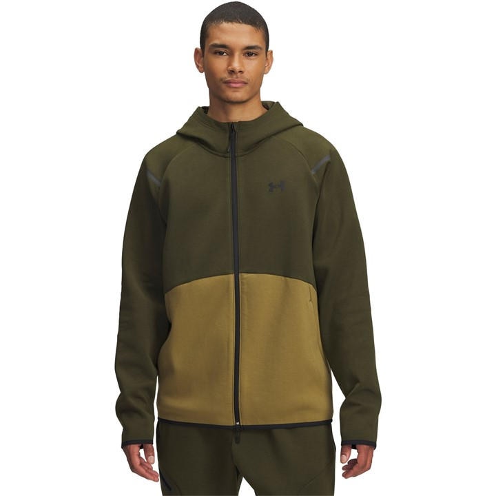 Under Armour Men's Green Unstoppable Fleece Full-Zip Hoodie in Size XL, Sports Direct