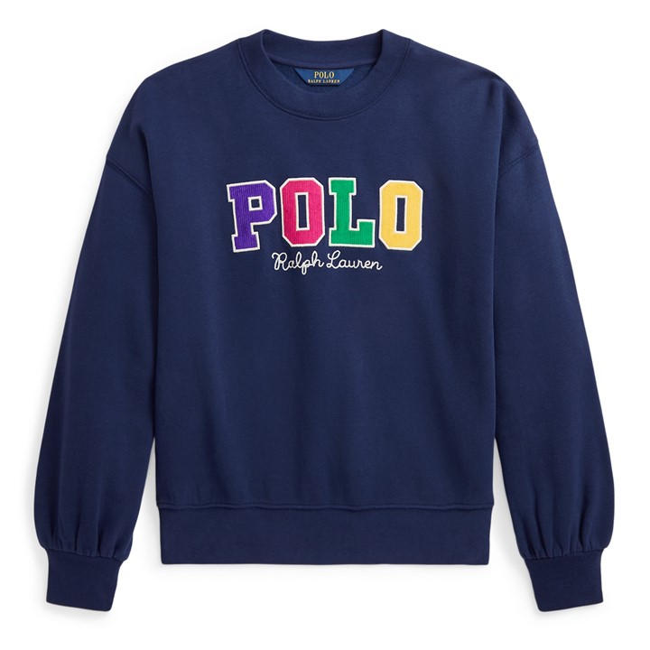 Polo Ralph Lauren Girls Blue Corduroy Logo Fleece Sweatshirt  in Size 5 - 6 Years, Sports Direct