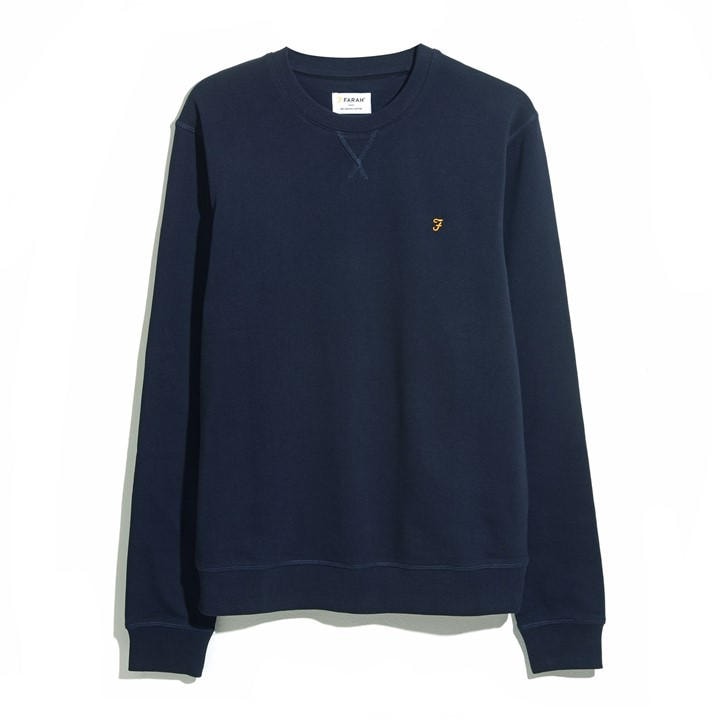 Farah Men' Blue Tim Crew Sweatshirt in Size S, Sports Direct