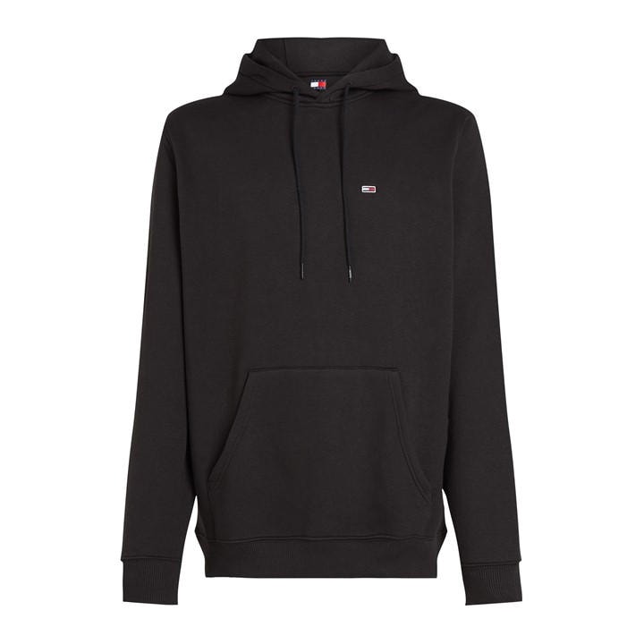 Tommy Jeans Men's Black Flag Hoodie Large