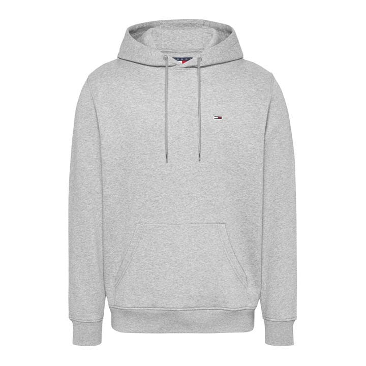 Tommy Jeans Mens Grey Small Flag Hoodie - Extra Large