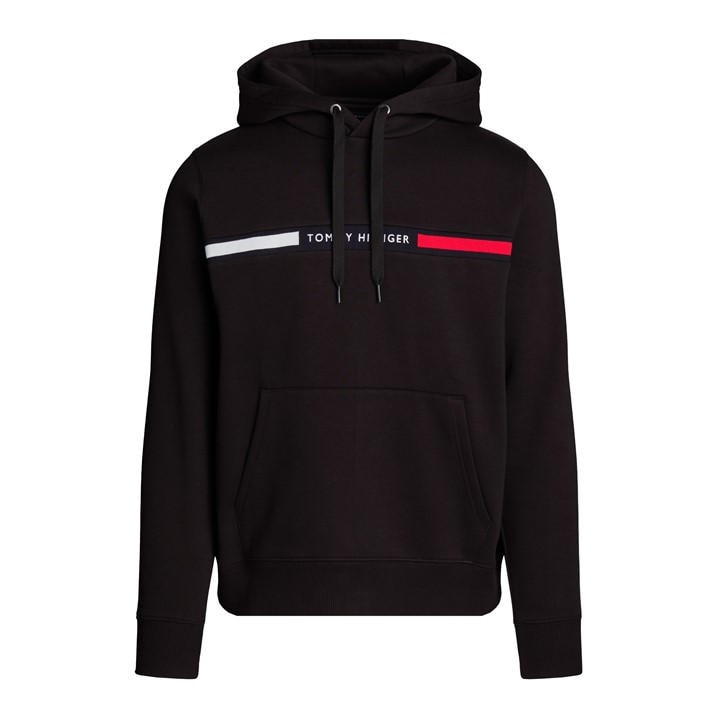 Tommy Hilfiger Men's Black Pullover Hoodie in Size XL, Sports Direct