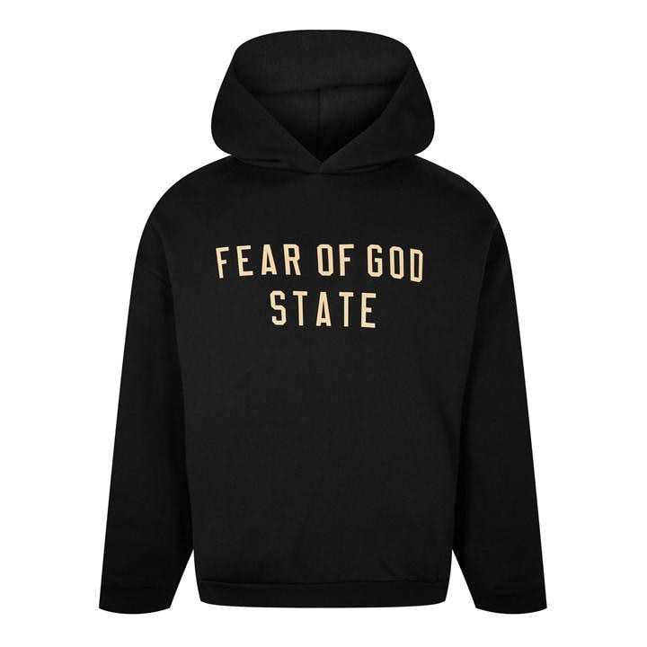 Fear Of God Essentials Men's Black Fleece Hoodie in Size XL, Sports Direct