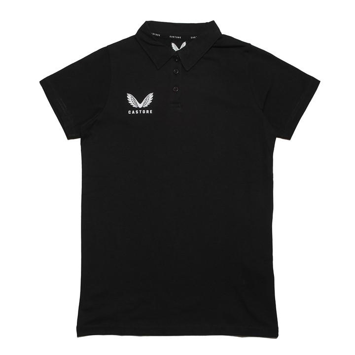 Castore Women's Black Short-Sleeve Polo Shirt in Size 10, Sports Direct