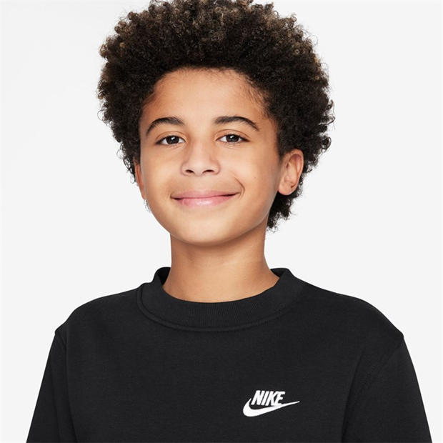 Negru - Nike - Sportswear Club Fleece Big Kids' Sweatshirt