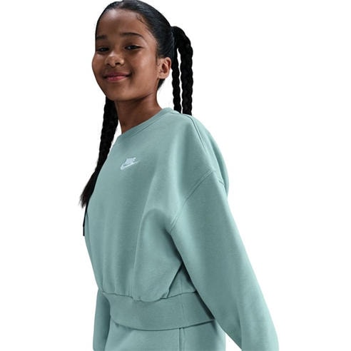 Nike - Sportswear Club Fleece Big Kids' (Girls') Boxy Crewneck Sweatshirt