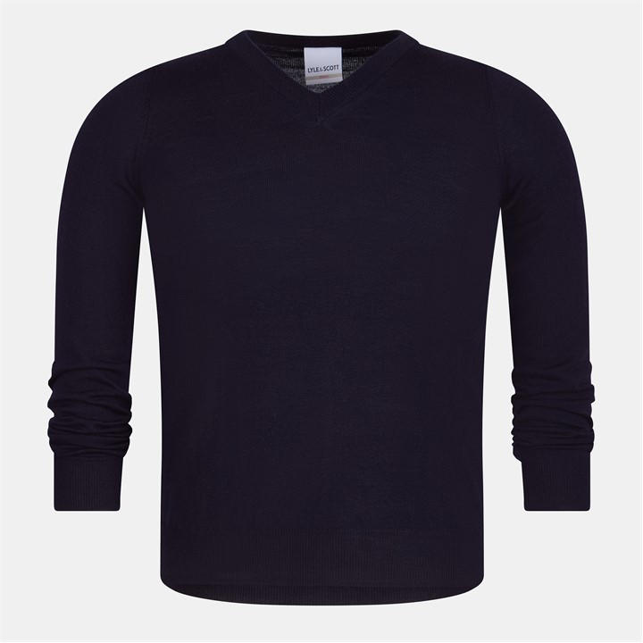 Lyle And Scott Men's Blue Merrick V-Neck Jumper in Size XS, Sports Direct