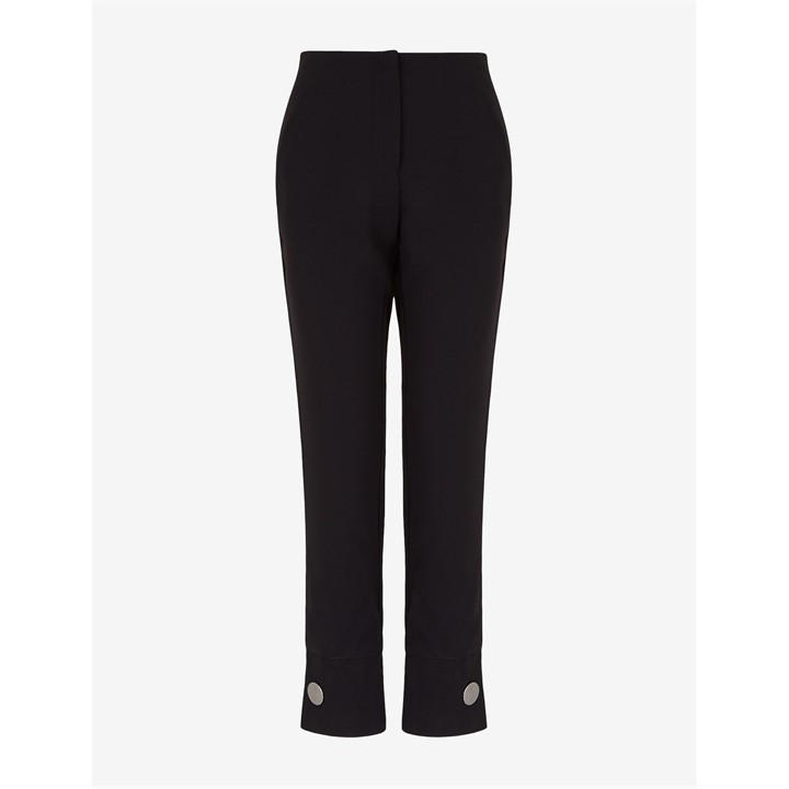 Armani Exchange Women's Black Straight Leg Trousers in Size 4, Sports Direct