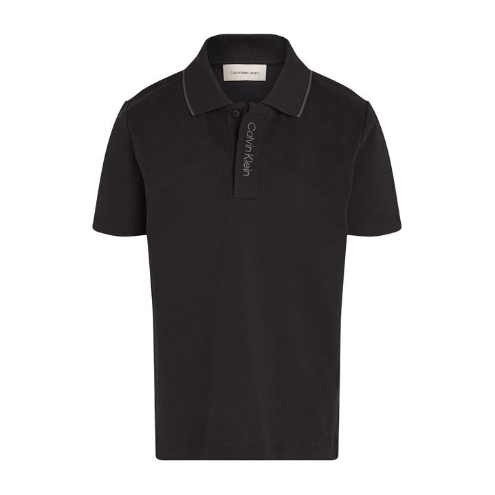 Calvin Klein Jeans Boys Black Kids' Embroidered Logo Short Sleeve Polo Shirt in Size 9 - 10 Years, Sports Direct