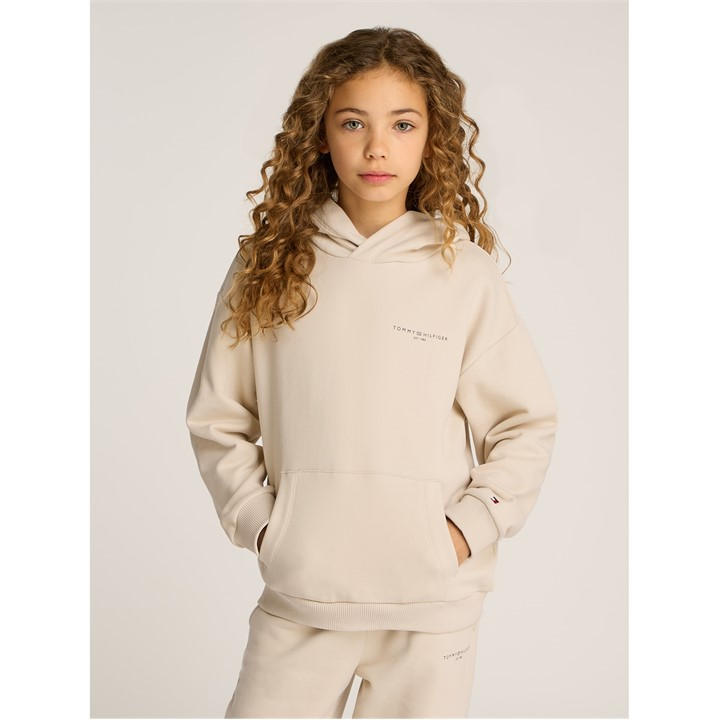 Tommy Hilfiger  Kids Beige 1985 Mini Corp Logo Hoodie  in Size 3 - 4 Years, Sports Direct