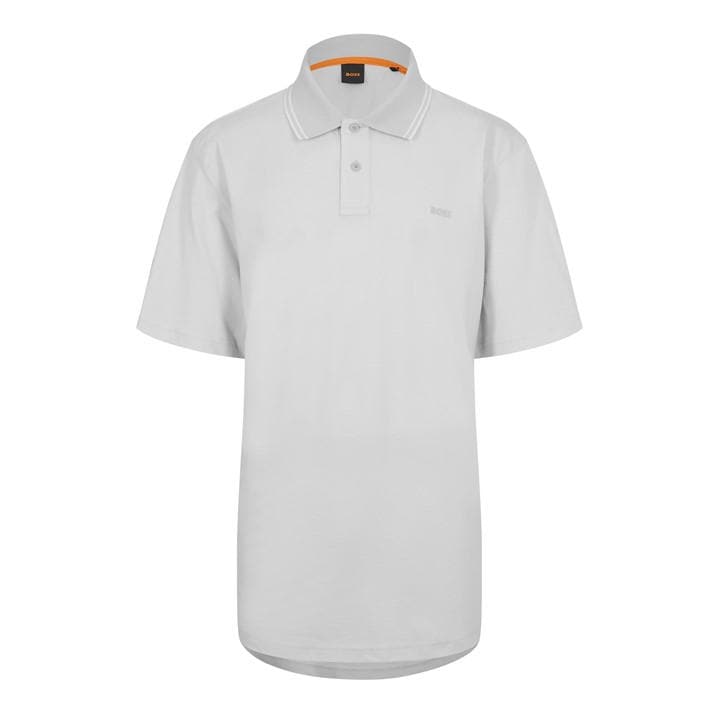 Boss Men's Grey Peoxfordnew Short-Sleeve Polo Shirt in Size 2XL, Sports Direct