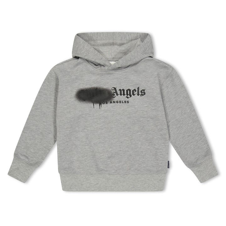 Palm Angels  Kids Grey ' Spray Pull Over Hoodie in Size 14 - 16 Years, Sports Direct
