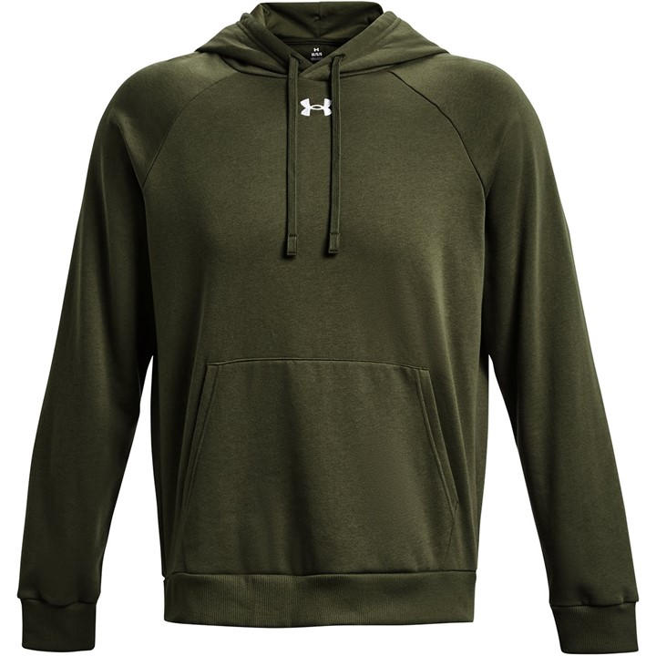 Under Armour Men's Green Rival Fleece Hoodie in Size 2XL, Sports Direct