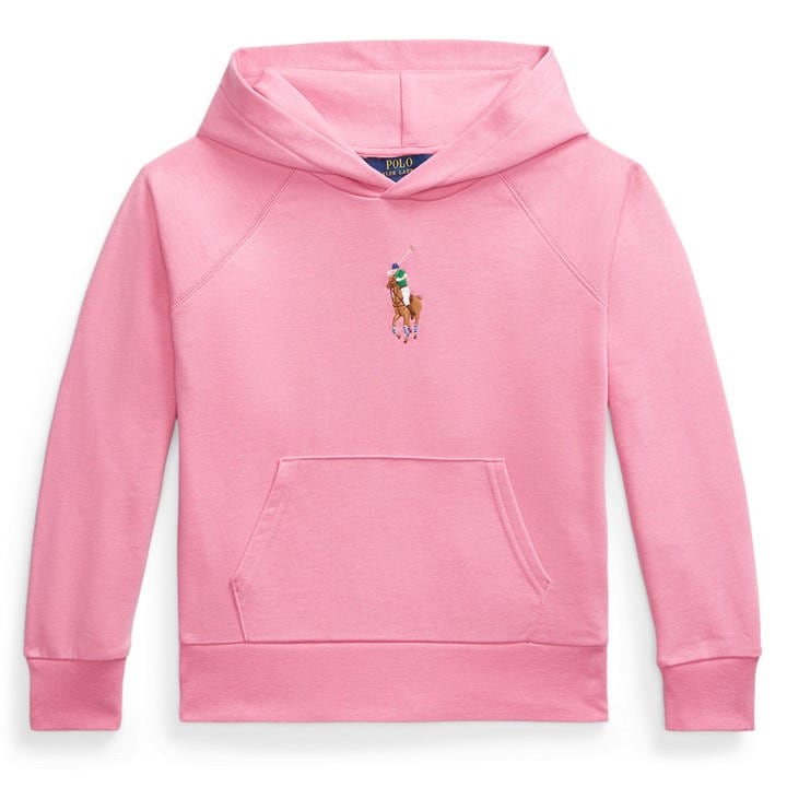 Polo Ralph Lauren Girls Pink Logo Hoodie  in Size 3 - 4 Years, Sports Direct