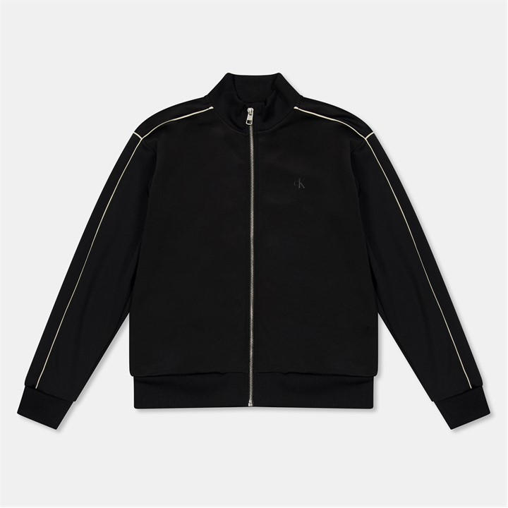Calvin Klein Jeans Boys Black Kids' Piping Full Zip Hooded Fleece in Size 14 - 16 Years, Sports Direct