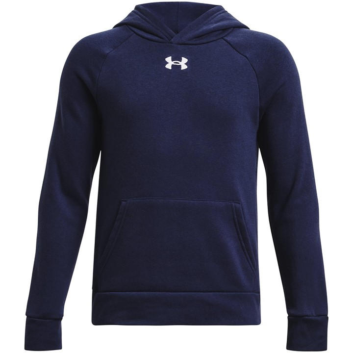 Under Armour Boys Blue Ua Rival Fleece Hoodie 'S in Size 7 - 8 Years, Sports Direct