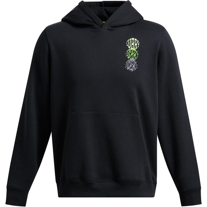 Under Armour Men's Black Curry Splash Graphic Hoodie in Size 2XL, Sports Direct