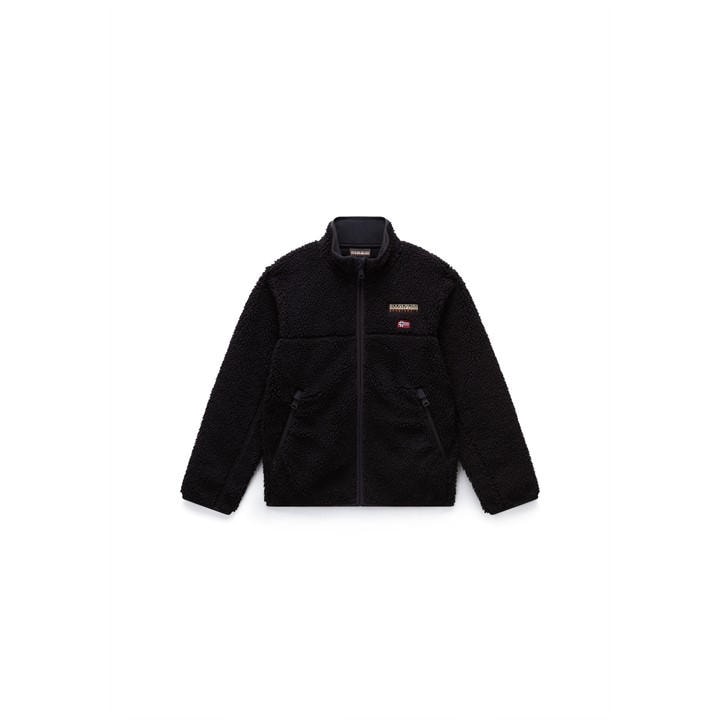 Napapijri Boys Black Kids' Tynik Full Zip Fleece in Size 9 - 10 Years, Sports Direct