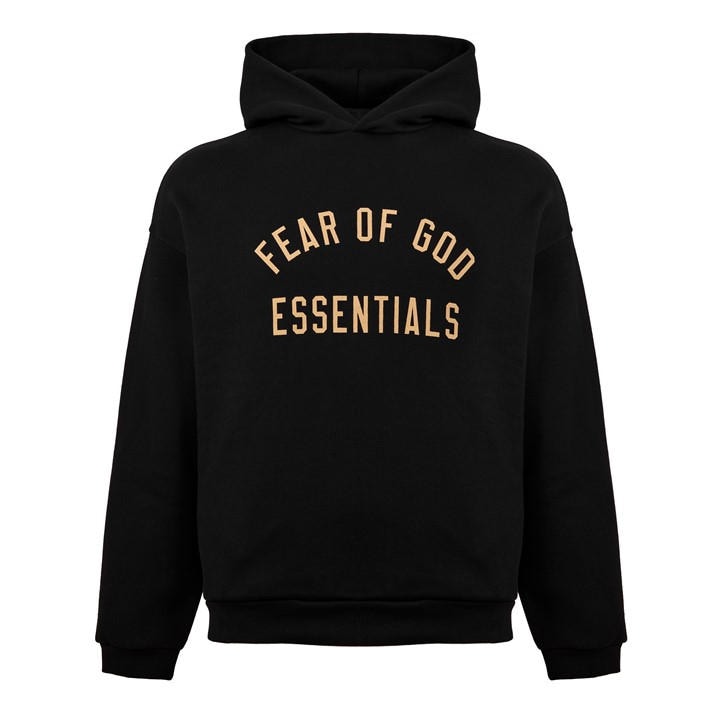 Fear Of God Essentials Men's Black Fleece Hoodie in Size 2XS, Sports Direct