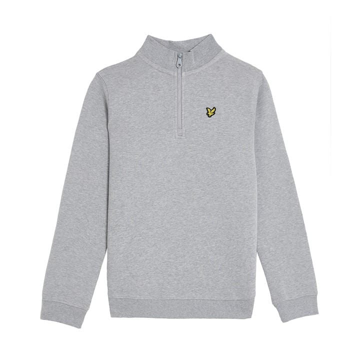 Lyle And Scott Boys Grey Kids' 1/4 Zip Fleece in Size 7 - 8 Years, Sports Direct