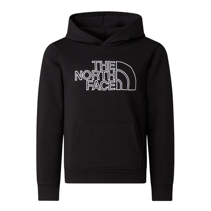 The North Face  Kids Black Drew Peak Hoodie  in Size XL, Sports Direct