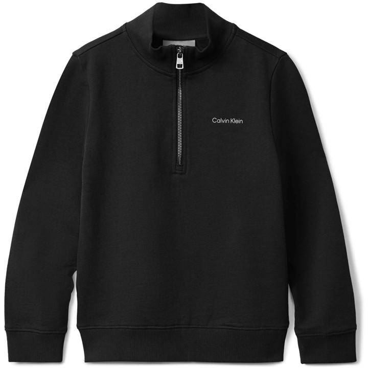 Calvin Klein Jeans Boys Black Kids' 1/4 Zip Fleece in Size 11 - 12 Years, Sports Direct