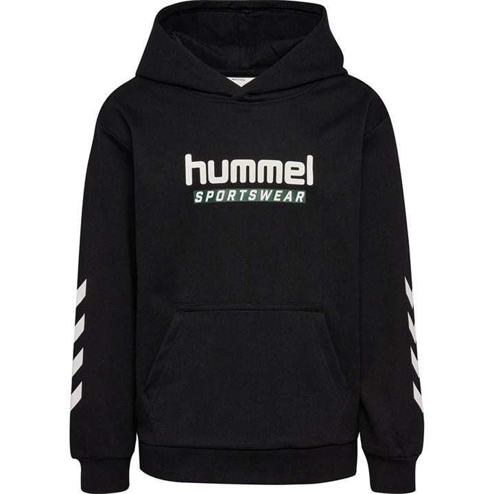 Hummel Boys Black Logo Hoodie  in Size 9 - 10 Years, Sports Direct