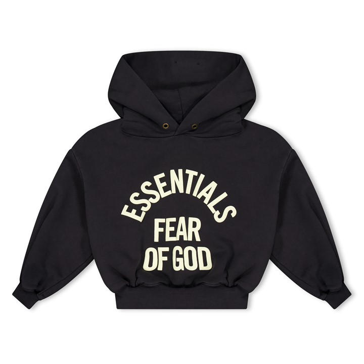 Fear Of God Essentials  Kids Black ' Overhead Hoodie in Size 9 - 10 Years, Sports Direct