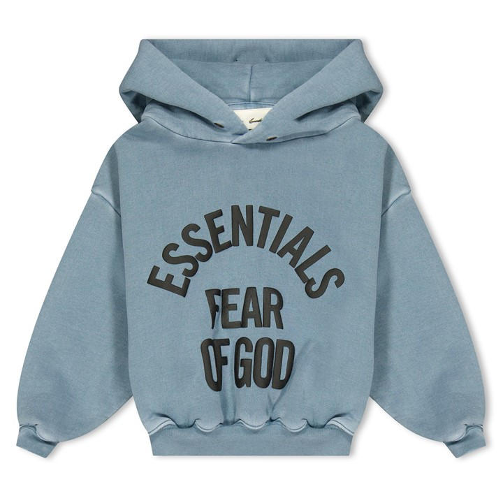 Fear Of God Essentials  Kids Blue ' Overhead Hoodie in Size 9 - 10 Years, Sports Direct