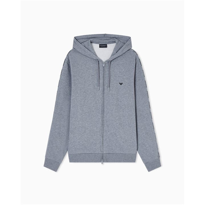 Emporio Armani Men's Grey Zip Hoodie in Size M, Sports Direct