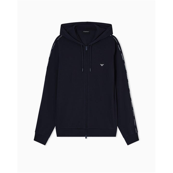 Emporio Armani Men's Blue Zip Hoodie in Size L, Sports Direct
