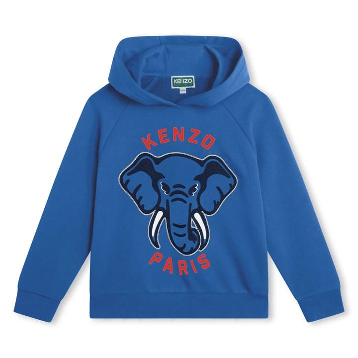 Paris   Kids  Elephant Logo Hoodie , Football by KENZO in Size 14 - 16 Years, Sports Direct
