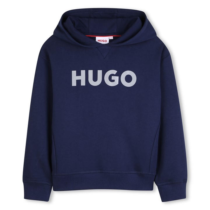 Hugo Boys Blue Kids' Overhead Hoodie in Size 8 - 9 Years, Sports Direct