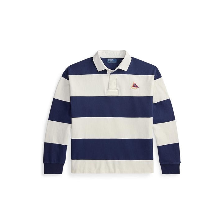 Polo Ralph Lauren Men's Blue Rugby Polo Shirt in Size L, Sports Direct