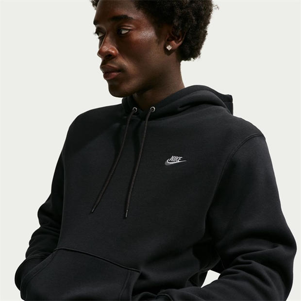 Black/Blk/Metal - Nike - Sportswear Club Fleece Pullover Hoodie Mens